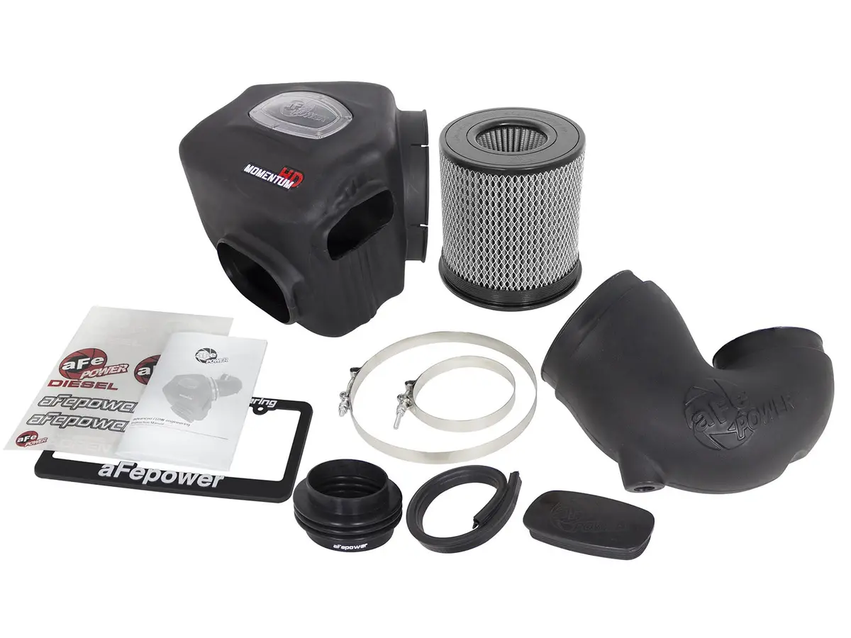 Afe: Momentum Hd Cold Air Intake System W/Pro Dry S Filter Media Dodge Diesel Trucks 94-02 L6-5.9L (Td) 2