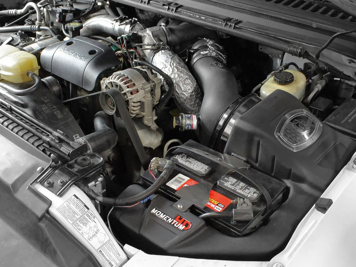 Afe: Momentum Hd Cold Air Intake System W/Pro Dry S Filter Media Ford Diesel Trucks 99-03 V8-7.3L (Td) 2
