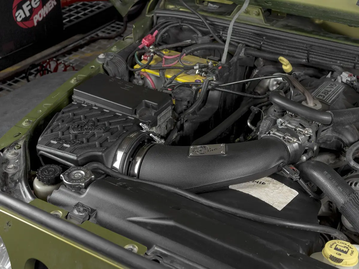 Afe: Momentum Gt Cold Air Intake System W/Pro Dry S Filter Media Jeep Wrangler (Jk) 07-11 V6-3.8L W/ Mechanical Fan 2