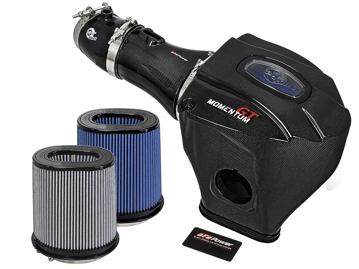 Afe: Black Series Momentum Carbon Fiber Cold Air Intake System W/Dual Filter Media Dodge Challenger/Charger Srt Hellcat 15-16 V8-6.2L (Sc) Hemi 1