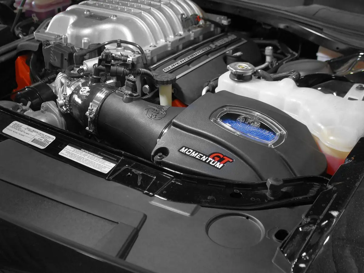 Afe: Momentum Gt Cold Air Intake System W/Dual Filter Media Dodge Challenger/Charger Srt Hellcat 15-16 V8-6.2L (Sc) 2