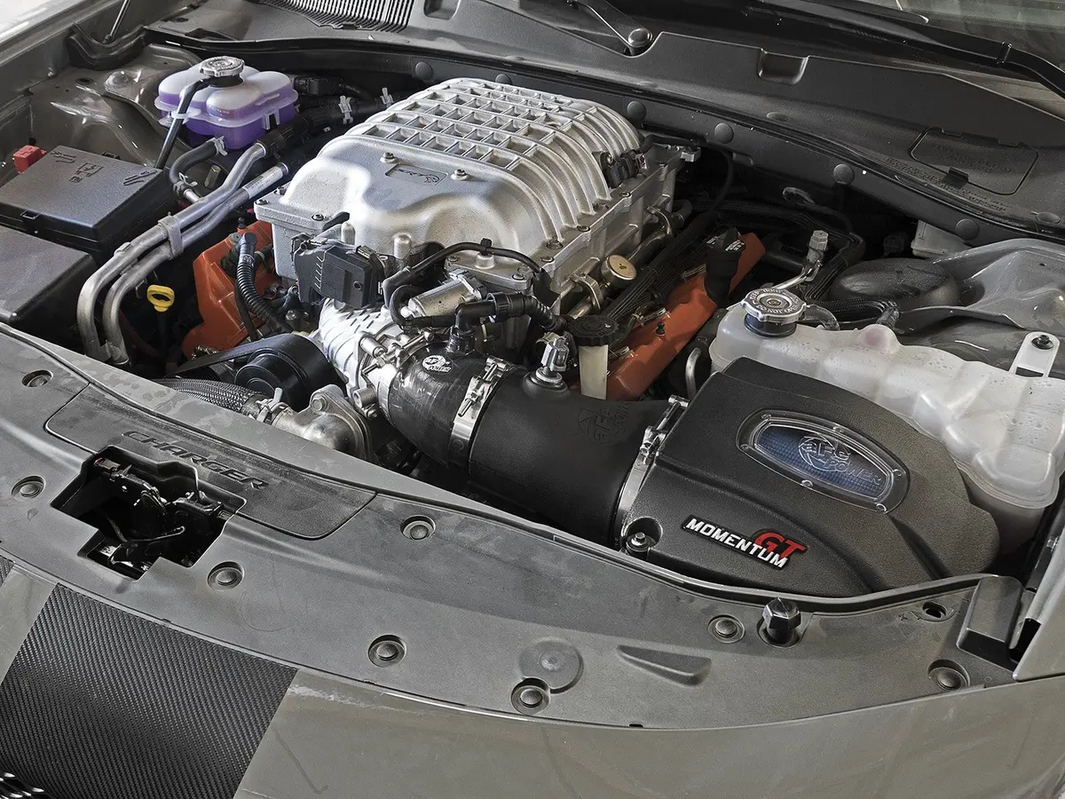 Afe: Momentum Gt Cold Air Intake System W/Dual Filter Media Dodge Challenger/Charger Srt Hellcat 17-18 V8-6.2L (Sc) 2