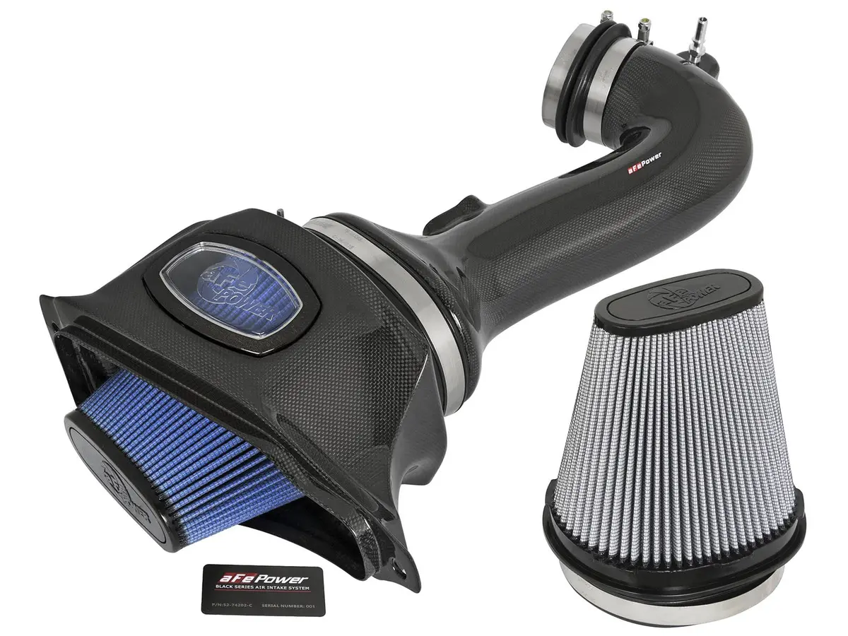 Afe: Black Series Momentum Carbon Fiber Cold Air Intake System W/Dual Filter Media Chevrolet Corvette Z06 (C7) 15-19 V8-6.2L (Sc) 1