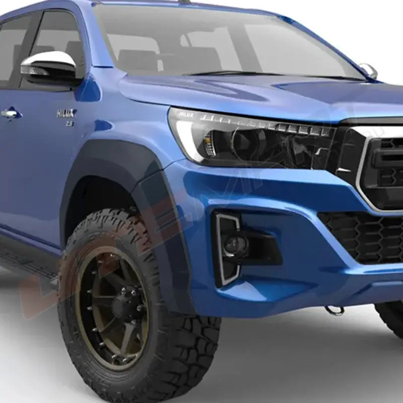 Hilux 09/2020 + Flares Egr Front Set Ultra Matte Black 1