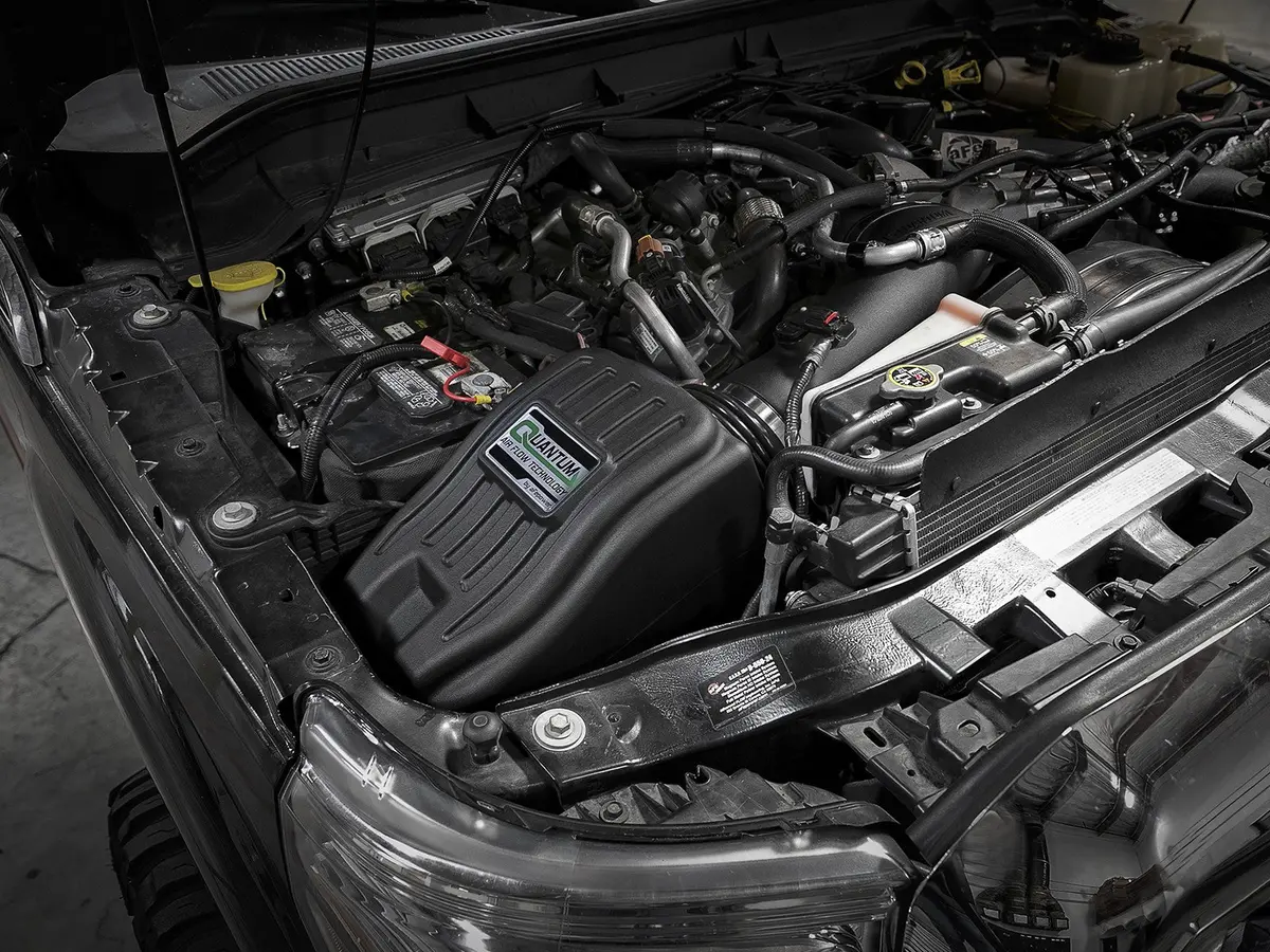 Afe: Quantum Cold Air Intake System W/Pro Dry S Filter Media Ford Diesel Trucks 11-16 V8-6.7L (Td) 2