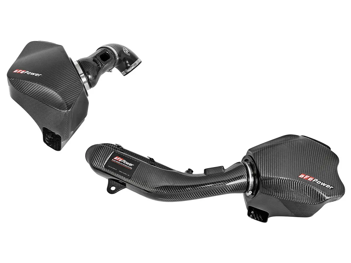 Afe: Black Series Momentum Carbon Fiber Cold Air Intake System W/Pro 5R Filter Media Bmw M3 (F80) 15-18 /M4 (F82/F83) 15-20/ M2 Competition (F87) 19-20 L6-3.0L (Tt) S55 1