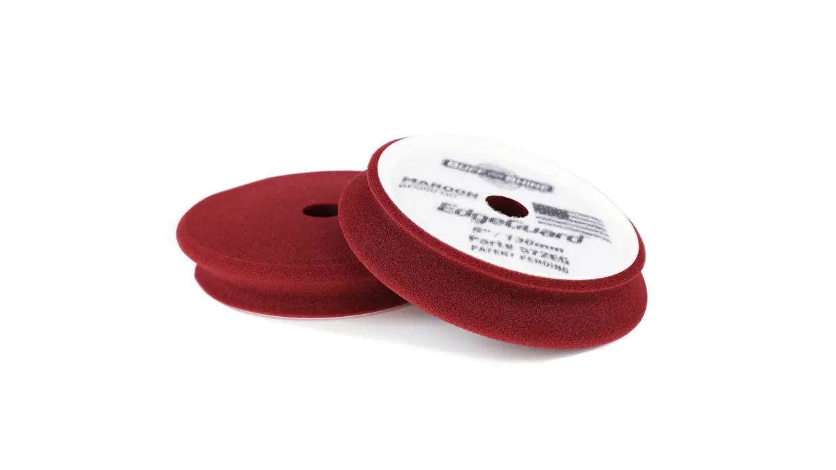 Buff And Shine Edgeguard Foam Pad, Maroon, Medium Cut, 5" (2 Pack) 1