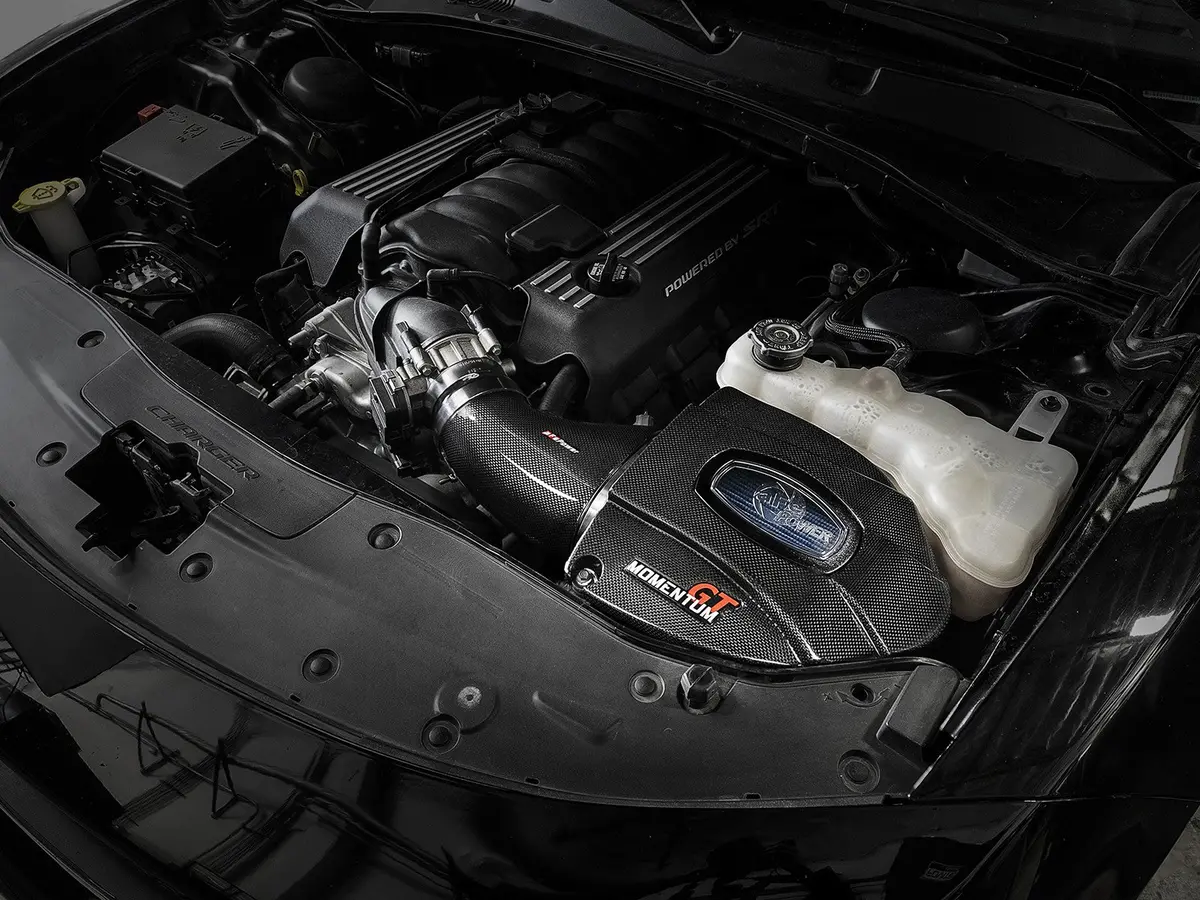 Afe: Black Series Carbon Fiber Cold Air Intake System W/Pro 5R Filter Dodge Challenger/Charger Srt/Srt-8 11-19 V8-6.4L Hemi 2