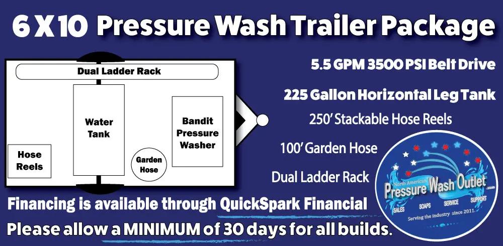 5.5 Gpm Pressure Wash Cold Water Trailer - 6 X 10 Single Axle (7827.12) 1