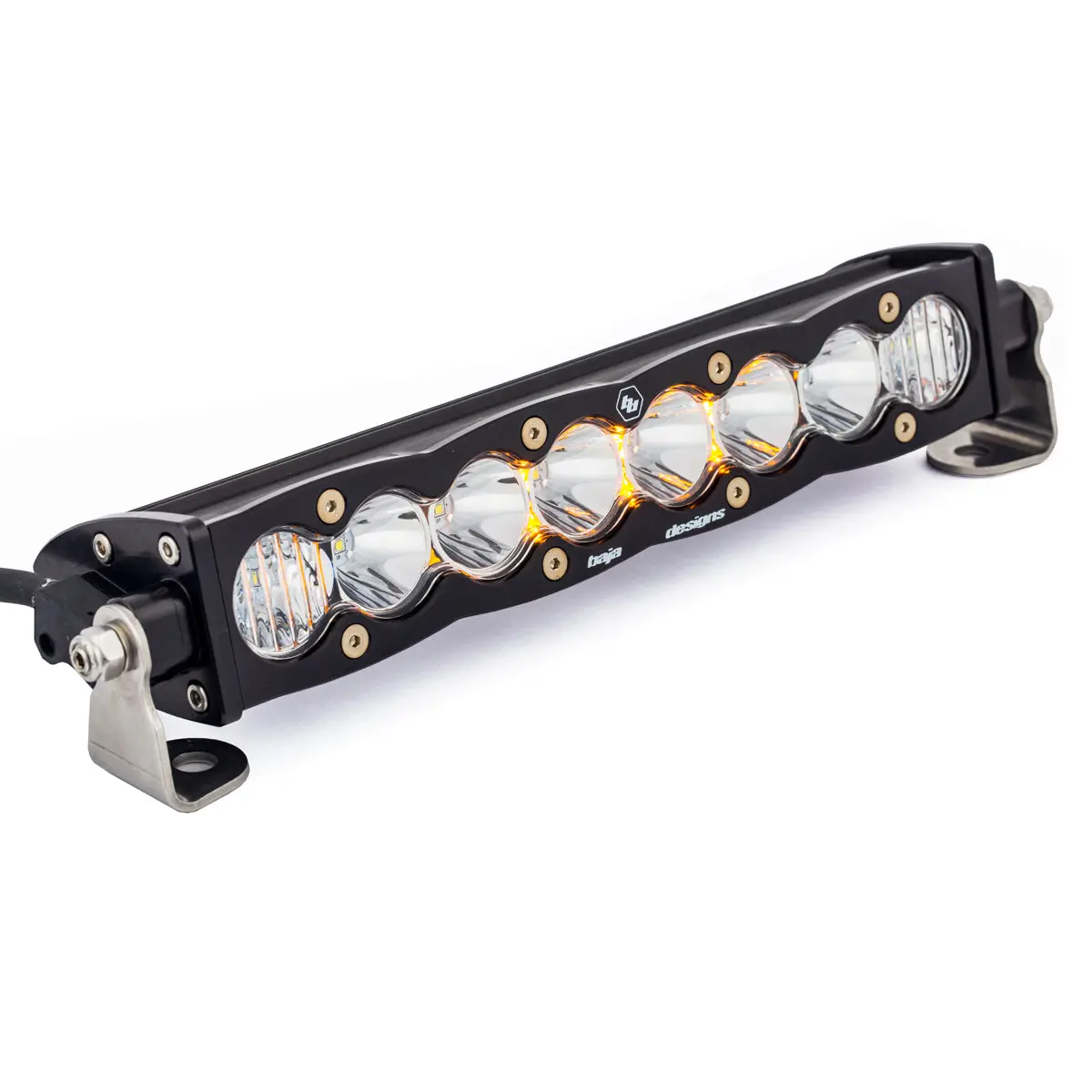 S8 Straight Led Light Bar 10" Driving/ Combo Clear 1