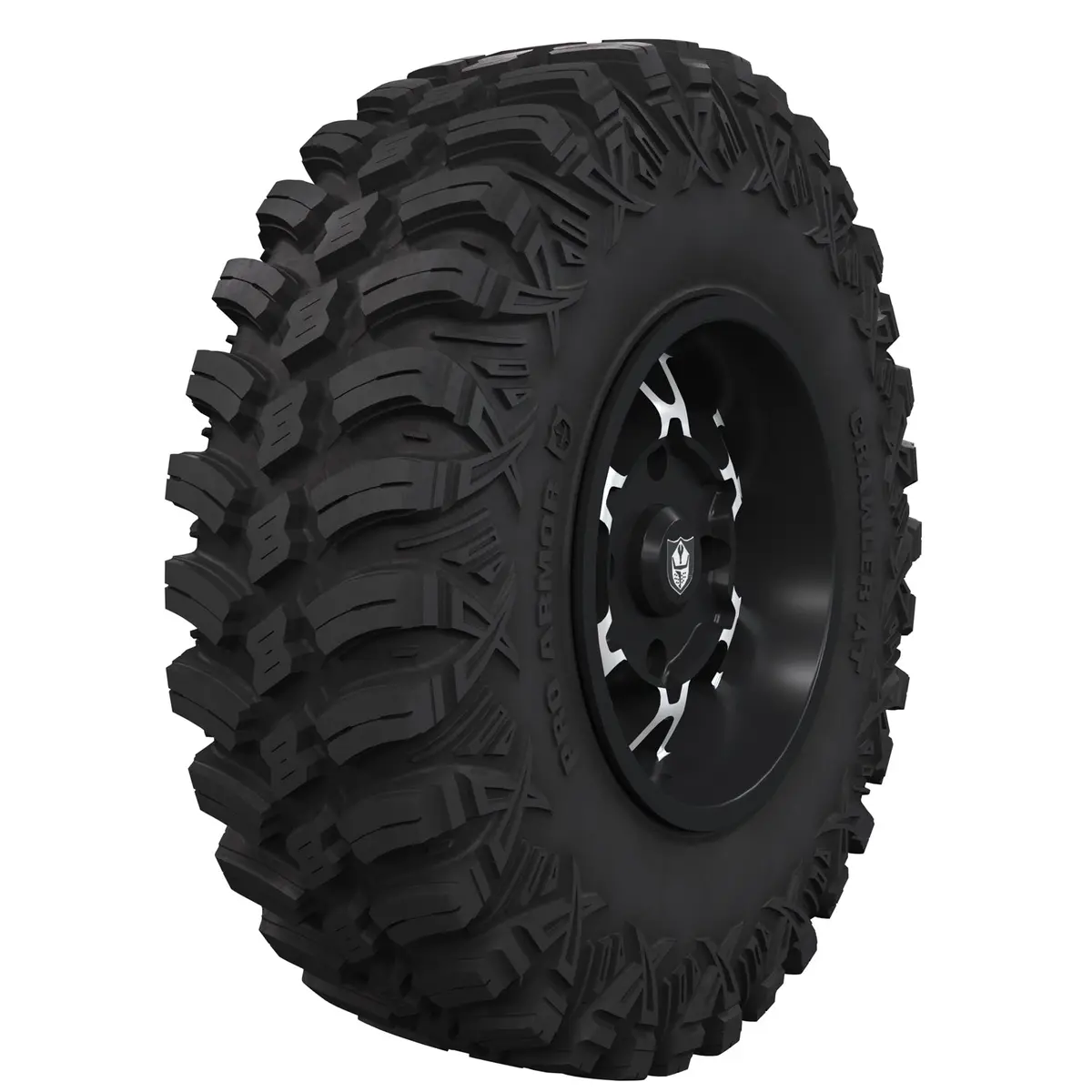 Pro Armor Wheel & Tire Set: 5208 & Crawler At, Matte Black, 30" X 10" R15 2