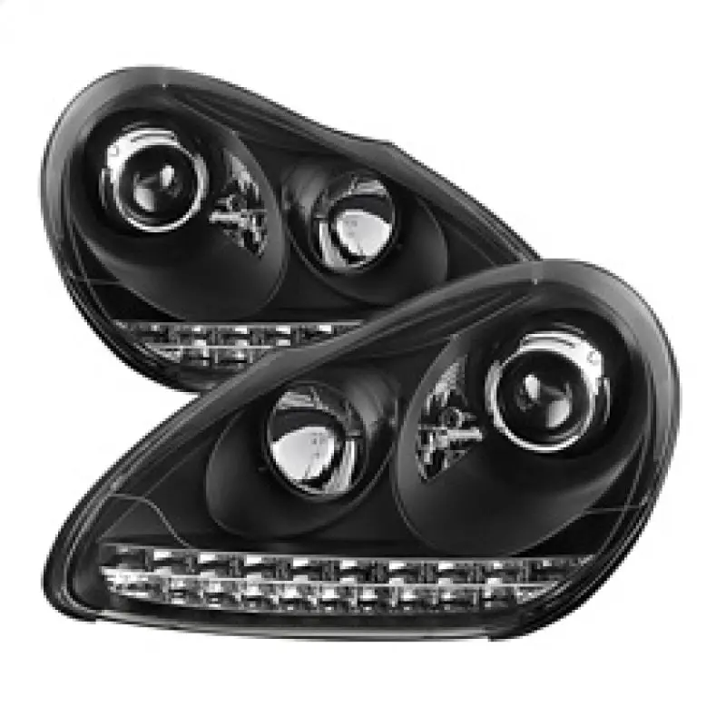 Spyder Porsche Cayenne 03-06 Projector Xenon/Hid Model- Drl Led Blk Pro-Yd-Pcay03-Hid-Drl-Bk 2