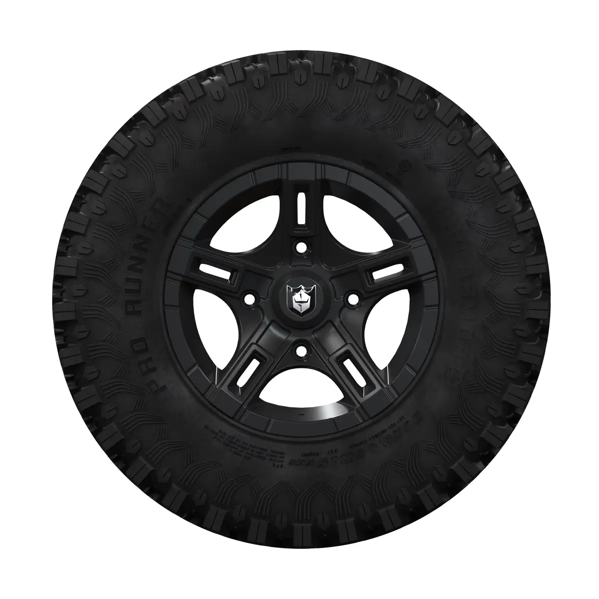 Pro Armor Wheel & Tire Set: 5206 & Pro Runner, Matte Black, 32" X 9.5" R15 1