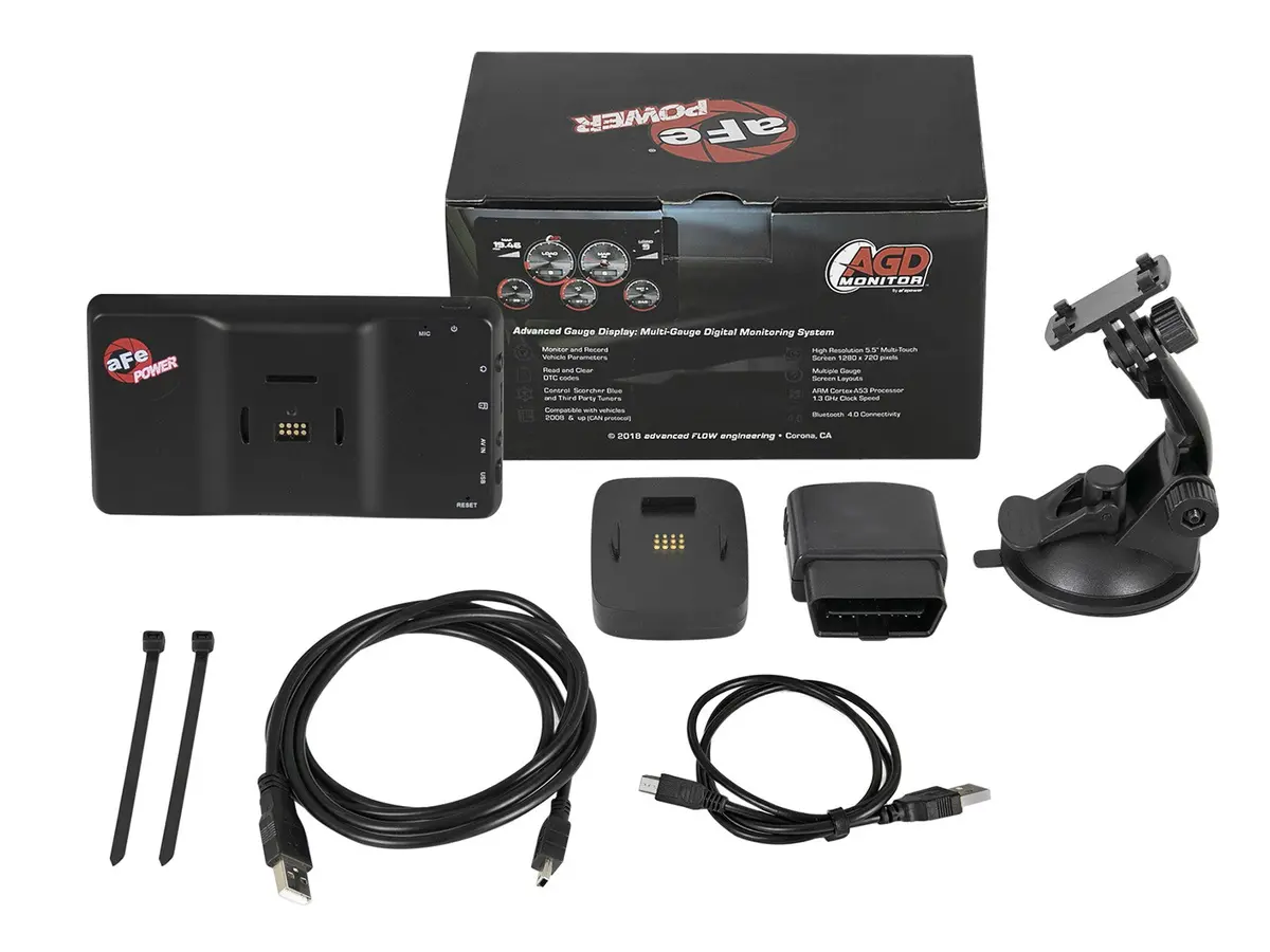 Afe: Agd Advanced Gauge Display Monitor 5.5" Screen - Dodge/Ram/Ford/Gm Diesel Trucks 09-20 L6-6.7L (Td)/V8-6.4L/6.6L/6.7L (Td) 1