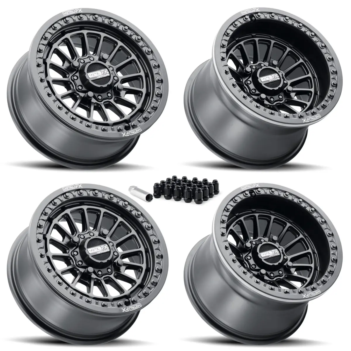 Delta Beadlock | Satin Black | Utv Wheel Kit 1