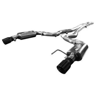Kooks Headers & Exhaust: 2015+ Ford Mustang Gt 5.0L Oem To 3" Cat Back Exhaust W/ X-Pipe & Black Tips 2