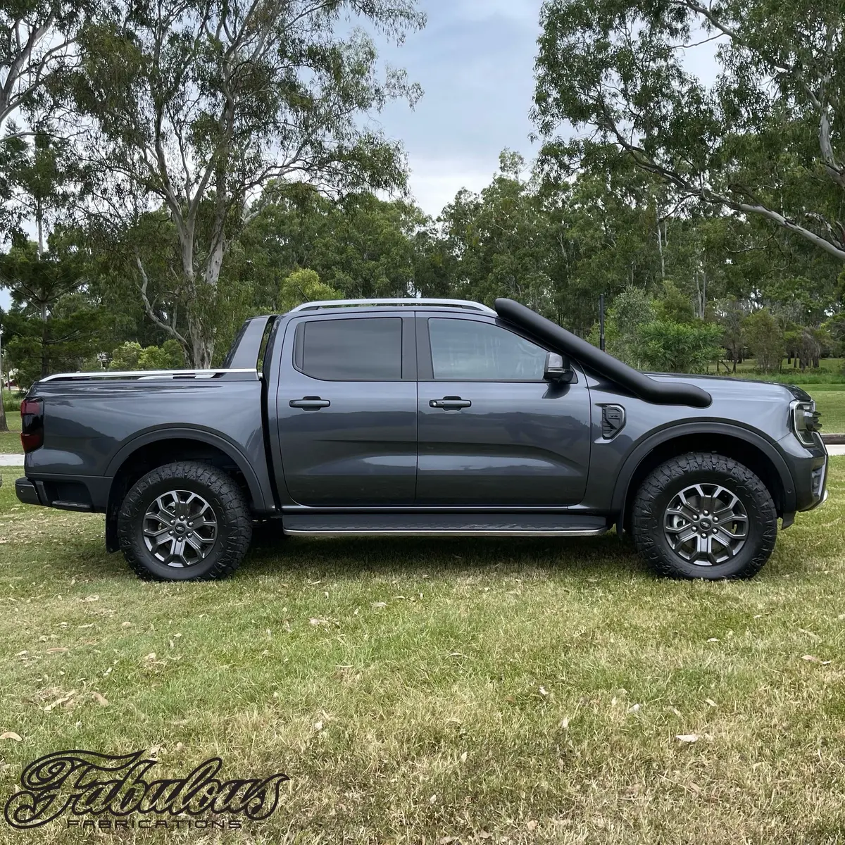 Ford Ranger Next Gen 5 Inch Mid Entry Stainless Snorkel, Alloy Washer Bottle And Alloy Airbox Kit 1