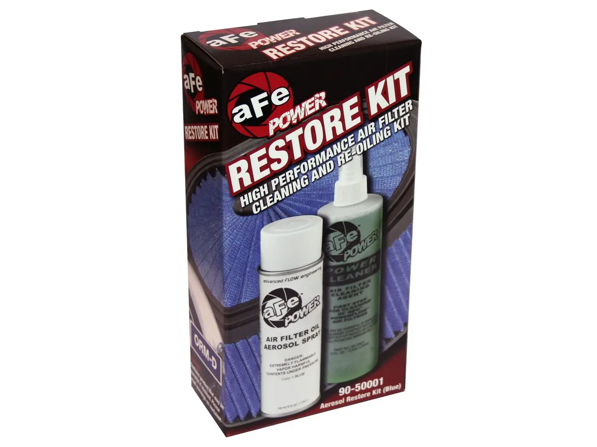Afe: Air Filter Restore Kit: 6.5 Oz Blue Oil & 12 Oz Power Cleaner (Aerosol Spray Oil) 1