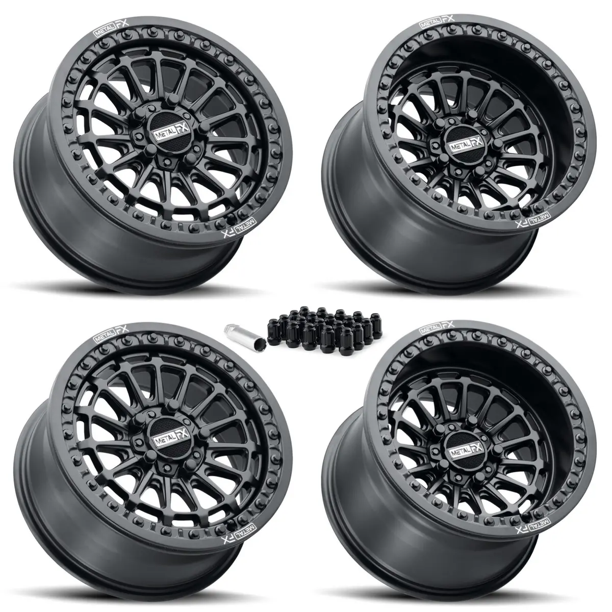 Delta R Beadlock | Satin Black | Utv Wheel Kit 1