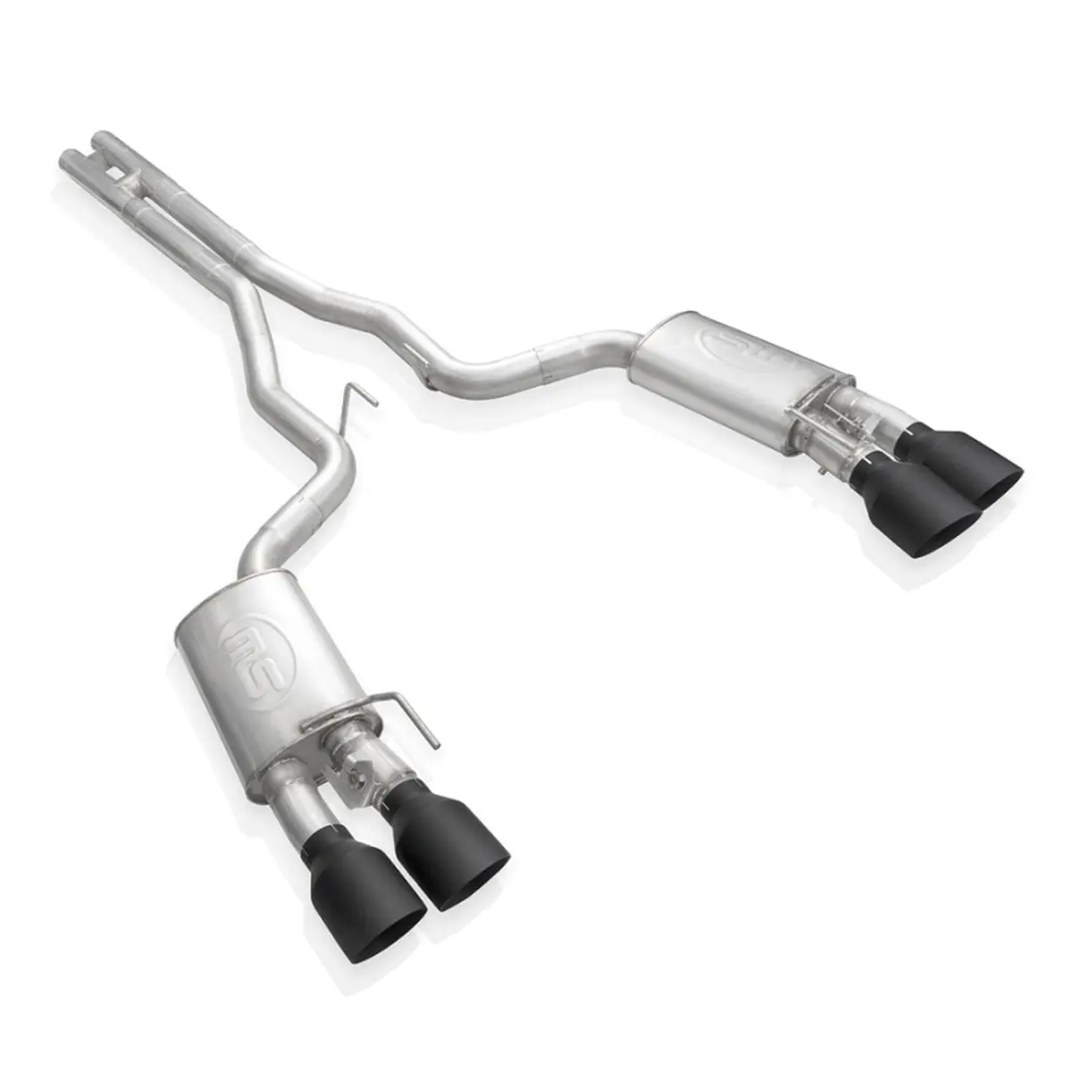 Stainless Works: 2020 Ford Gt500 -- Redline Catback H-Pipe Exhaust Factory Connect - Black Tips 1