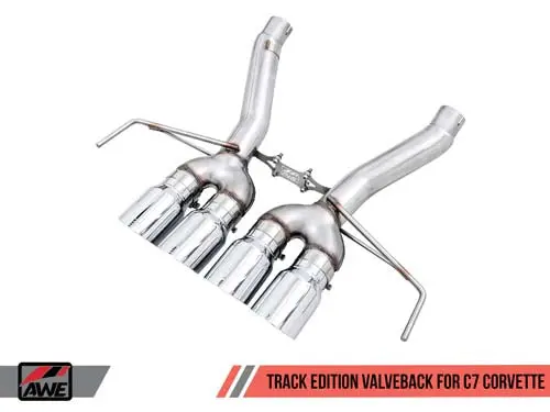 Awe: 2014-20 Chevrolet C7 Corvette Stingray|Z51|Grand Sport - Track Edition Valveback Exhaust (Diamond Black Tips) 1
