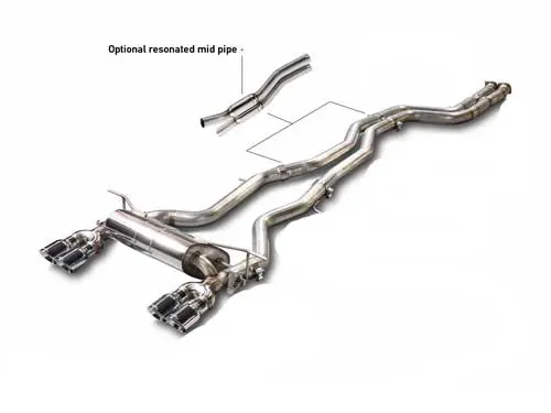 Awe: 2015-2020 Bmw M4 3.0T - Non Resonated Switchpath Exhaust Diamond Black Tips 90Mm 1
