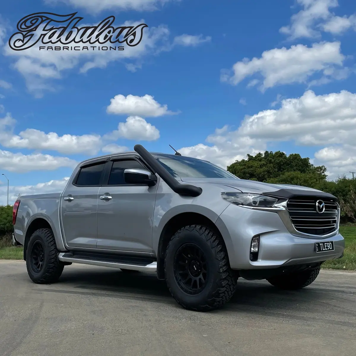 Mazda Bt50 2020 Onwards Mid Entry Stainless Snorkel And Alloy Panel Filter Airbox Kit 1