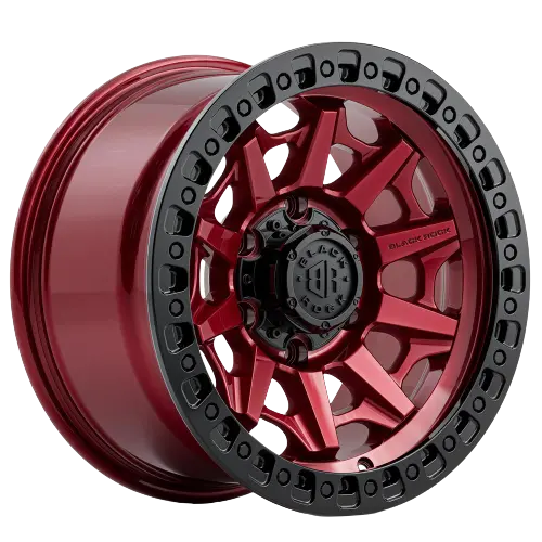 Black Rock Cage Illusion Red Black Ring 1