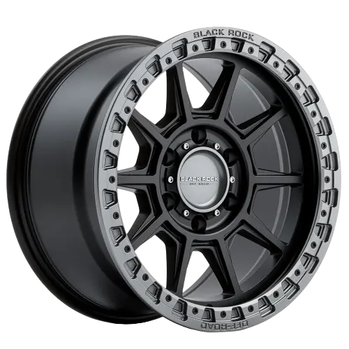 Black Rock Gunner Satin Black Gunmetal Grey Ring 1