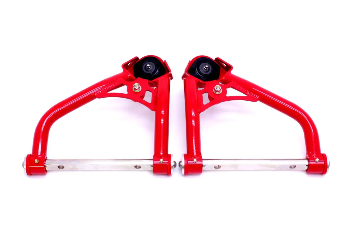 Bmr:  1968-1974 Gm X-Body Camaro/Firebird A-Arms, Upper, Dom, Non-Adjustable, Polyurethane Bushings (Red) 1