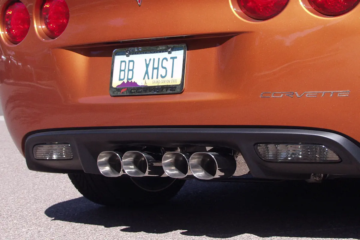 Billy Boat Exhaust: 2006-13 Chevy C6 Corvette Z06 Zr1 Prt Axle Back Exhaust System (Round Or Oval Tips) 4