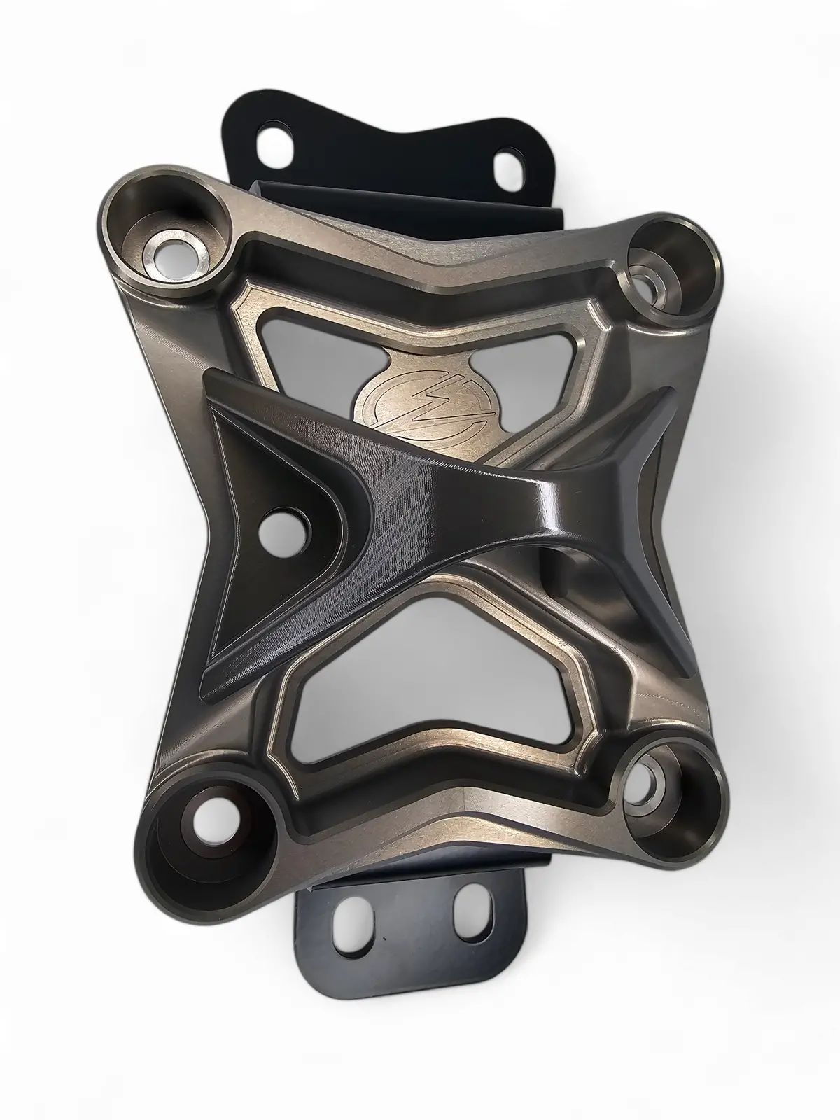 2022 To Current Can Am X3 10 Bolt Radius Rod Plate With Pull Hook (Gun Metal) 2