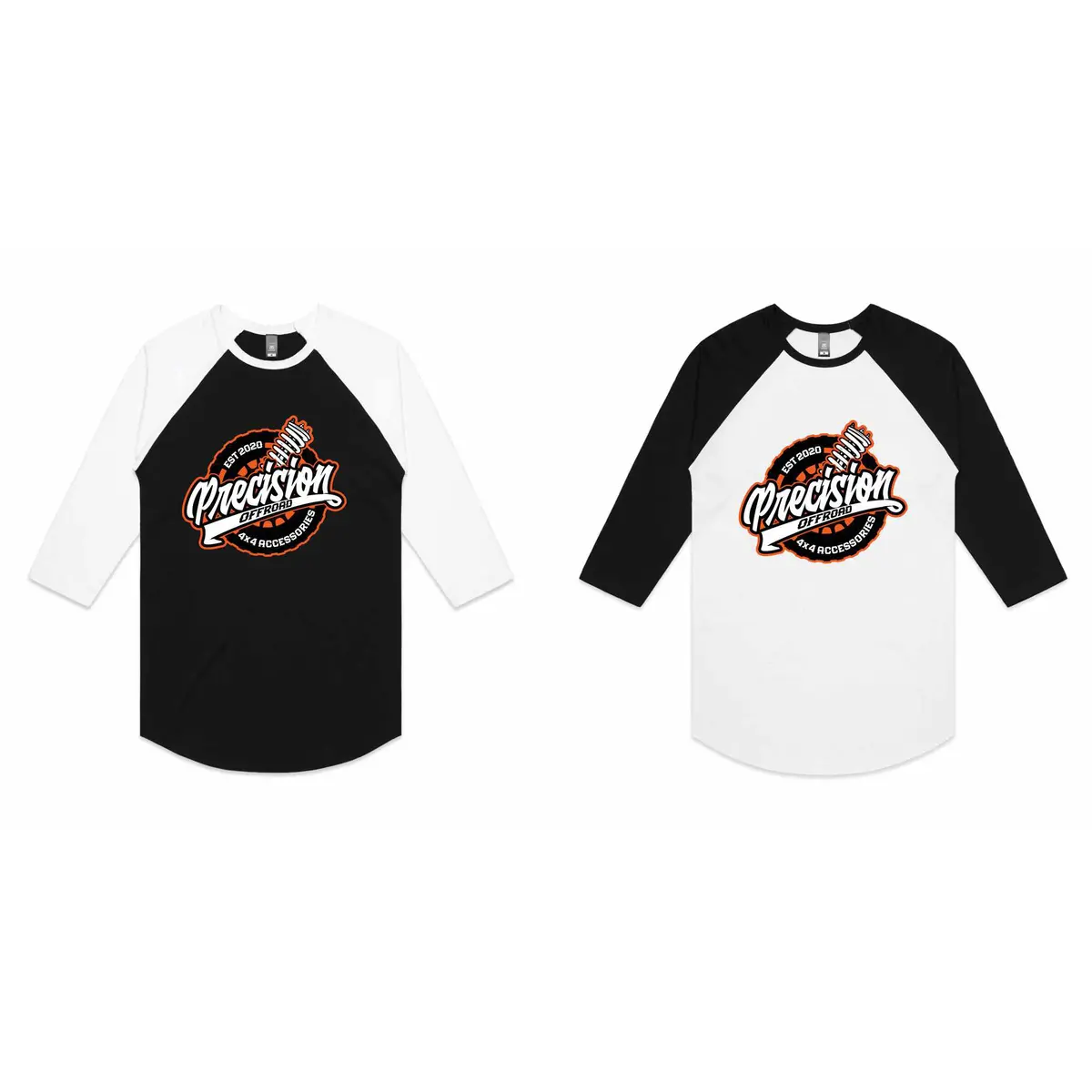 The Raglin Tee - White & Black Edition 1