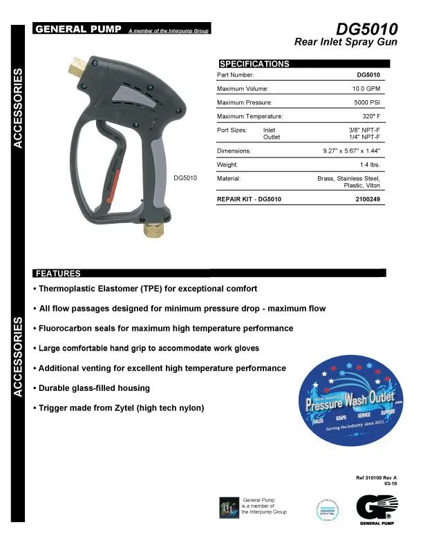Dg5010 Trigger Gun By General Pump (6906) 2