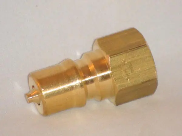 Qc Plug W/ Check Valve, Brass (7052) 1