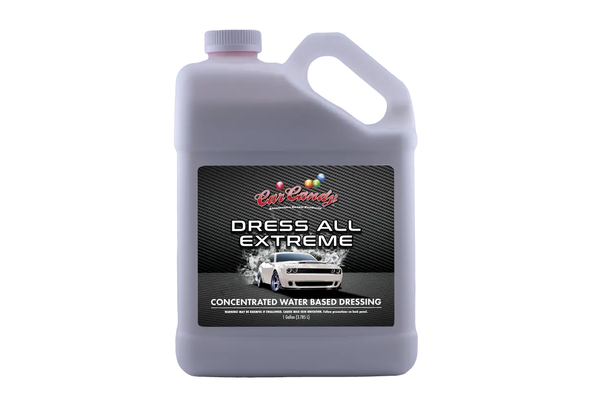 Car Candy | Dress All Extreme Water-Based Dressing – For Interior & Exterior Vinyl, Rubber, And Plastic 1