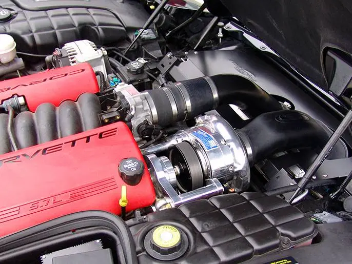 Procharger: 1997-04 Chevrolet Corvette C5 Ls1, 2001-04 Z06 Ls1 -- Serpentine Race Kit F-1A 1