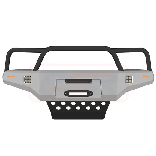 Toyota Hilux N80 Mk1-Mk2 2016-4/2020 Ambush Triple Hoop Bullbar 1