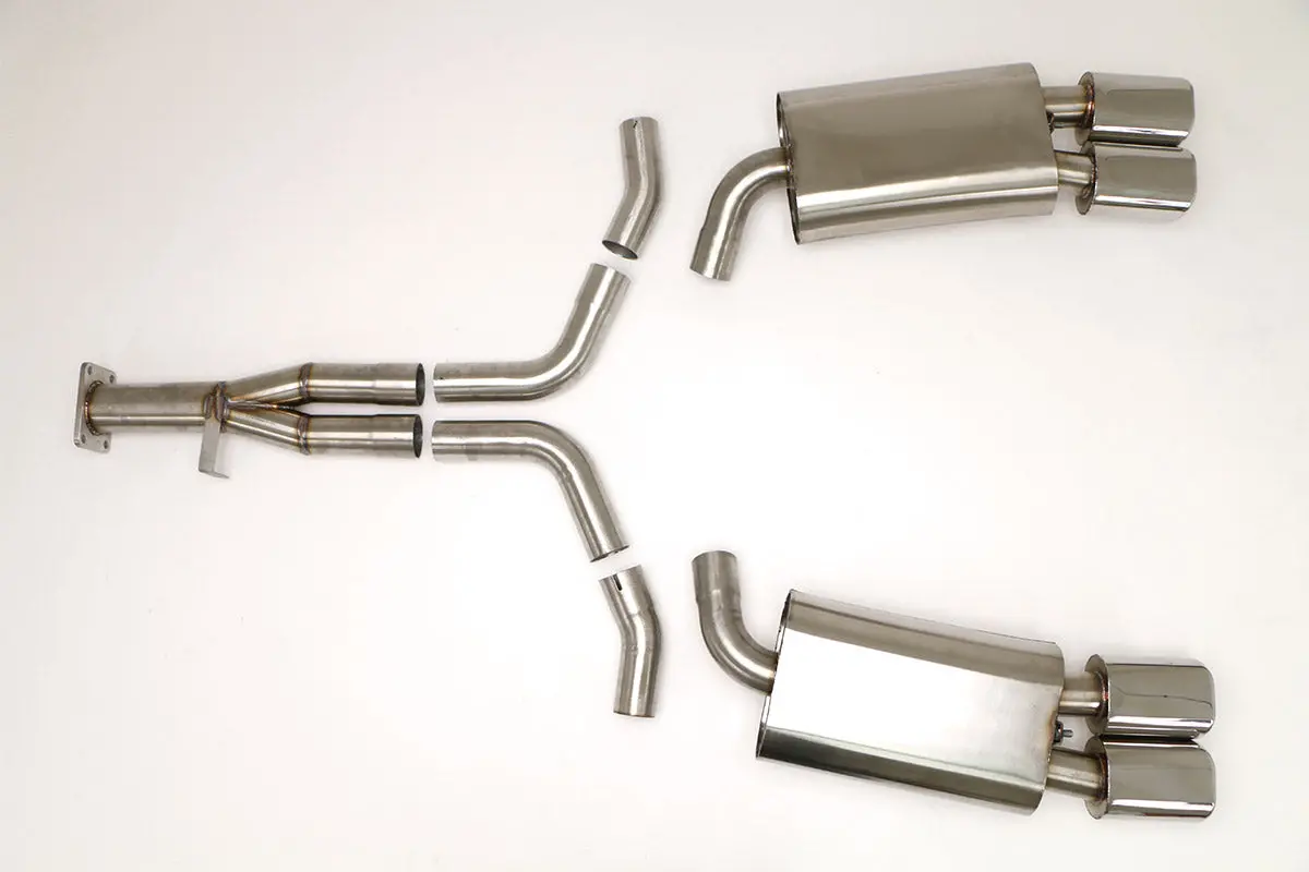 Billy Boat Exhaust: 1984-85 Chevy C4 Corvette L98 Cat Back Exhaust System 2 1/2″ Pipe, 4-Bolt Flange (Oval Tips) 1