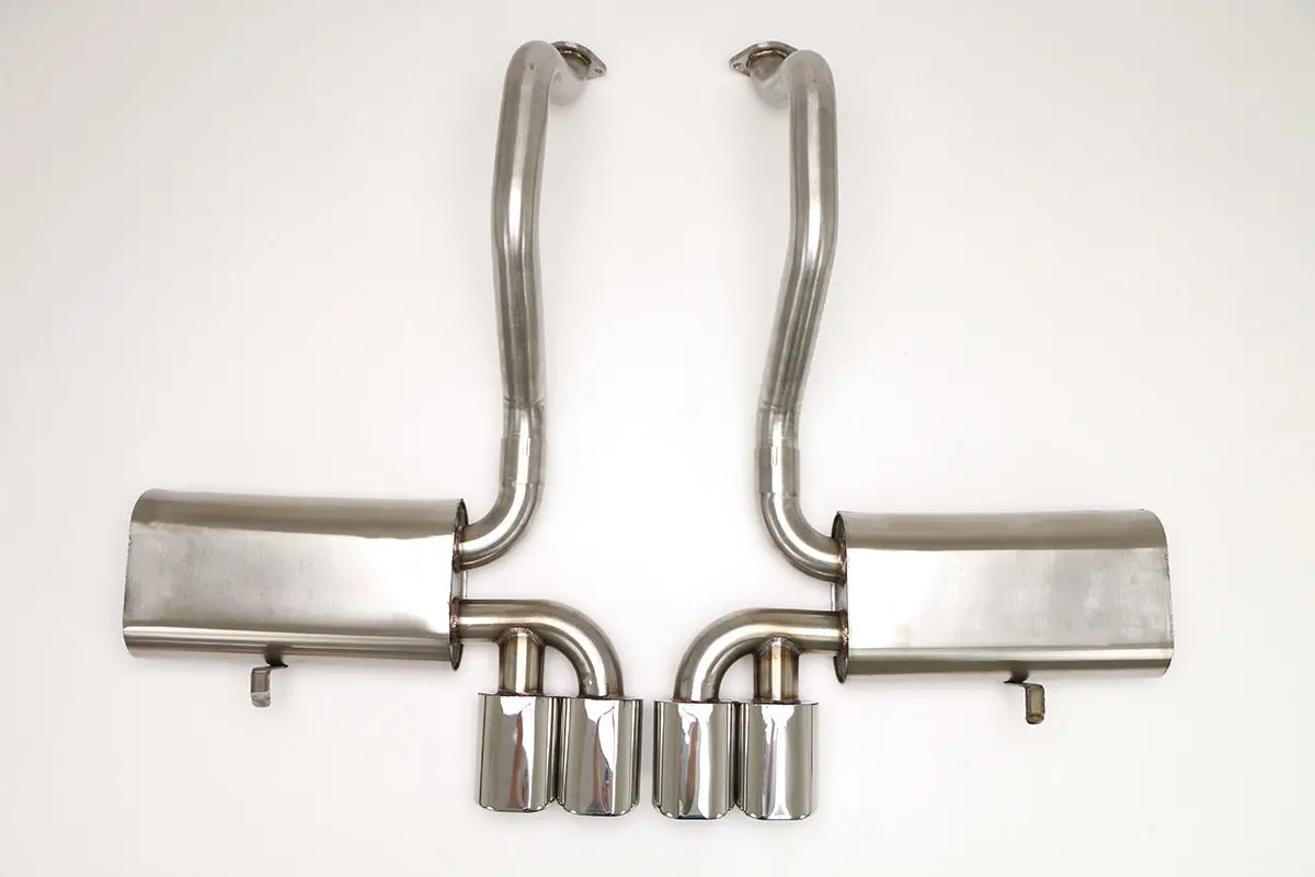 Billy Boat Exhaust: 1997-04 Chevy C5 Corvette Route 66 Axle Back Exhaust System (Oval, Round, Or Speedway Tips) 1