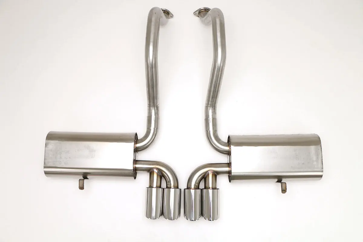 Billy Boat Exhaust: 1997-04 Chevy C5 Corvette Route 66 Axle Back Exhaust System (Oval, Round, Or Speedway Tips) 4