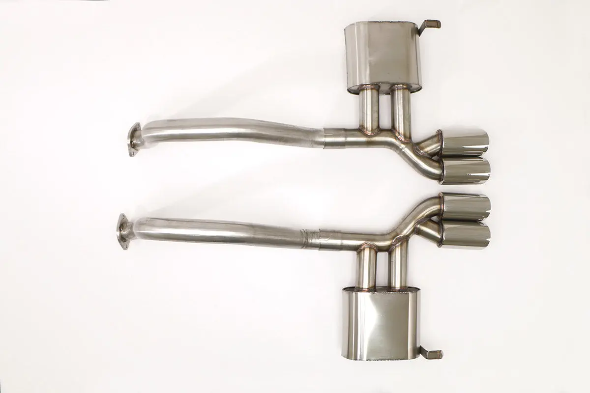 Billy Boat Exhaust: 1997-04 Chevy C5 Corvette Prt Axle Back Exhaust System (Round Tips) 1