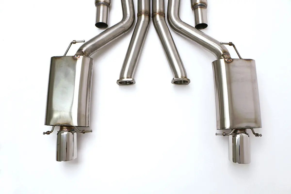 Billy Boat Exhaust: 2003-07 Cadillac Cts-V Cat Back Exhaust System With X-Pipe (Round Tips) 2