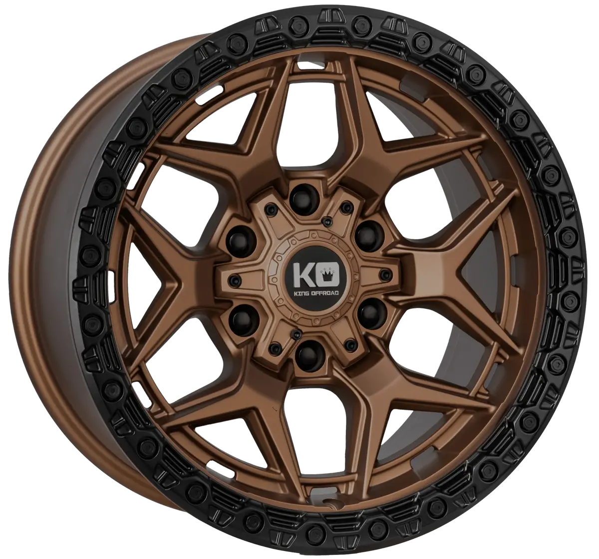 King Wheels Growler  Satin Bronze – Black Bead Ring 1