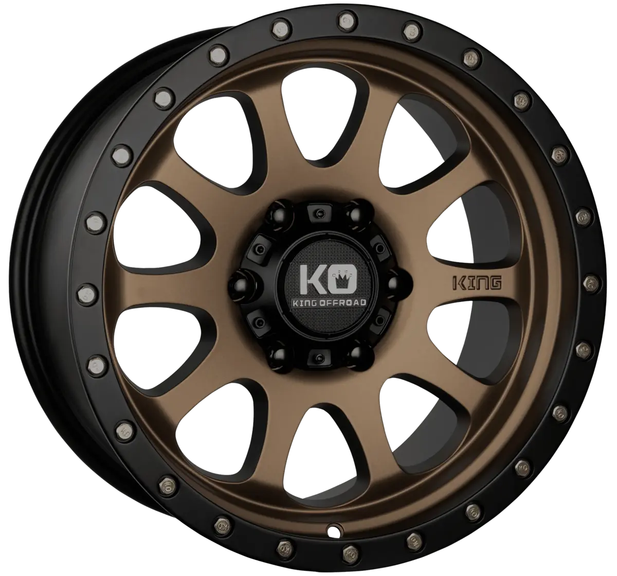 King Wheels Hurricane Ii Dark Satin Bronze – Black Bead Ring 1