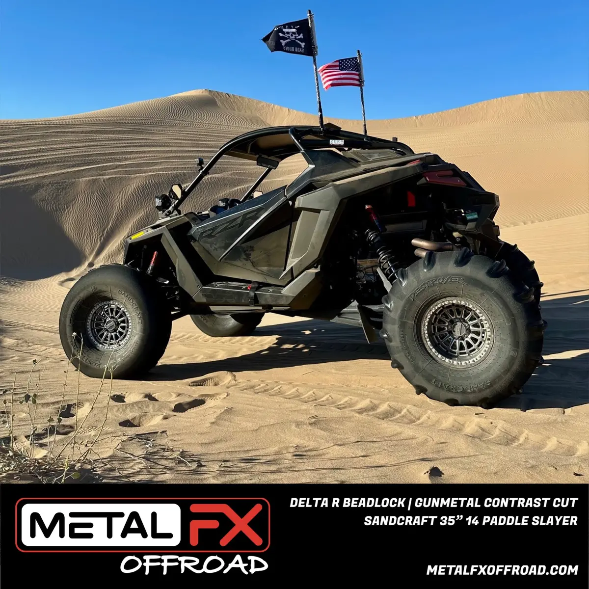 Delta R Beadlock | Gunmetal Contrast Cut | Utv Wheel Kit 5
