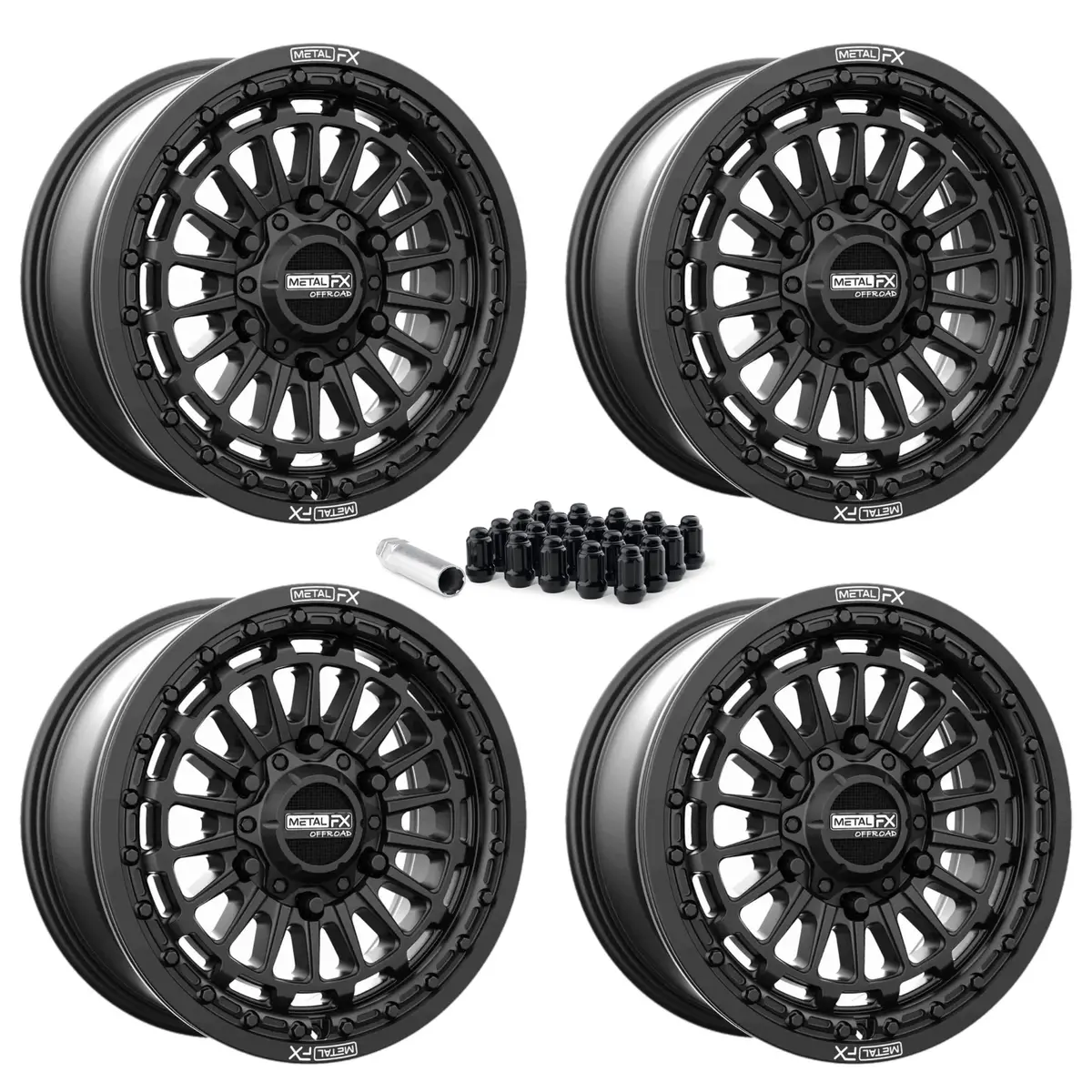 Delta 6R Beadlock | Satin Black | Utv Wheel Kit 2