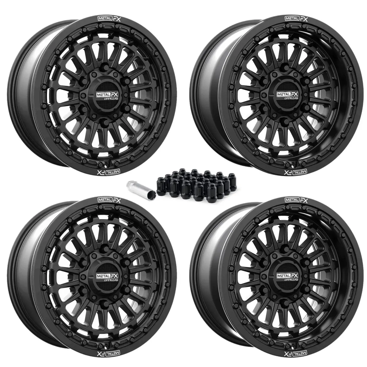 Delta 6R Beadlock | Satin Black | Utv Wheel Kit 1
