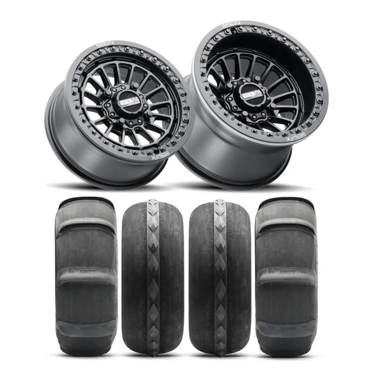 Delta Beadlock | Satin Black + Sandcraft Destroyer Slayer (Set Of 4) 1