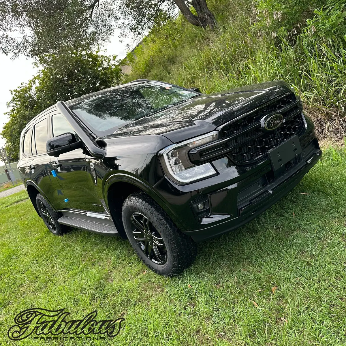 Ford Everest Next Gen 4 Inch Short Entry Stainless Snorkel And Alloy Washer Bottle Kit 1